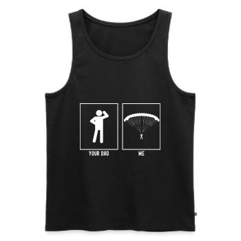 Ton Père - Moi - Parapente Petit - Débardeur bio Premium Homme - noir - Devant - Michal (187cm)