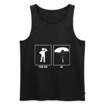 Your Father - Me - Paragliding to the Right - Men's Premium Organic Tank Top - black - Front - Michal (187cm)