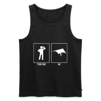 Your Father - Me - Highest Paragliding Flight - Men's Premium Organic Tank Top - black - Front - Michal (187cm)