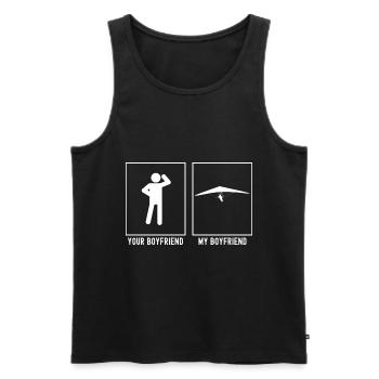 Dein Freund - Mein Freund - Person Sky Gliding - Männer Premium Bio Tank Top - Schwarz - Vorne - AI Model Male 178 light (178cm)