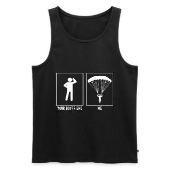 Votre ami - Moi - Activité de parapente V - Débardeur bio Premium Homme - noir - Devant - Michal (187cm)
