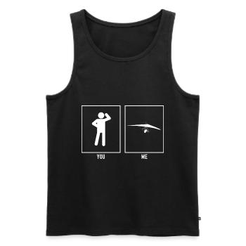 You - I - Sky gliding on - Men's Premium Organic Tank Top - black - Front - Michal (187cm)