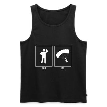 Vous - Moi - Parapente - Débardeur bio Premium Homme - noir - Devant - Michal (187cm)