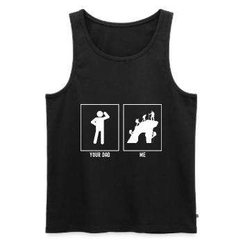 Your Father - Me - Group Hiking - Men's Premium Organic Tank Top - black - Front - Michal (187cm)