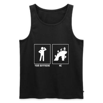 Your Friend - Me - Climbing Activities - Men's Premium Organic Tank Top - black - Front - Michal (187cm)