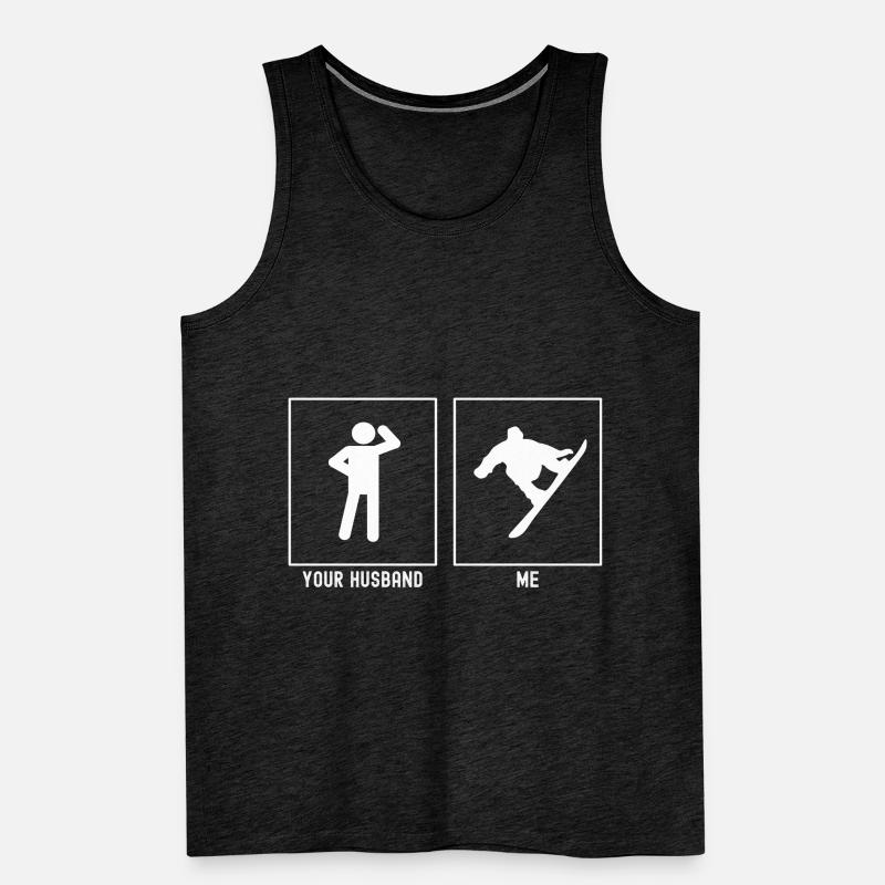 Dein Ehemann - Ich - Snowboarding Trick Männer Premium Bio Tank Top
