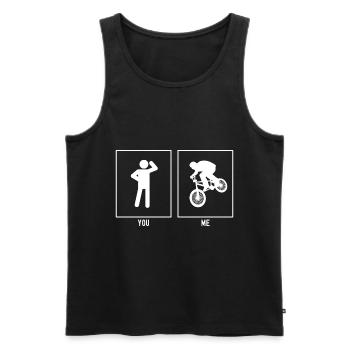 Vous - Moi - VTT Descente Vector - Débardeur bio Premium Homme - noir - Devant - Michal (187cm)