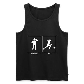 Your Father - Me - Ready to Hit the Football - Men's Premium Organic Tank Top - black - Front - AI Model Male 178 light (178cm)