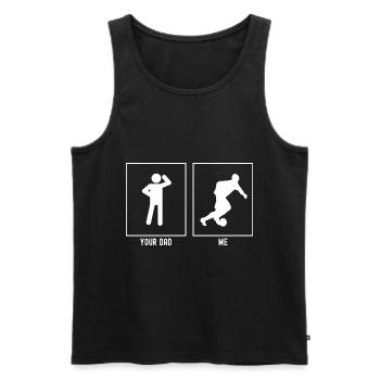 Your Father - Me - Soccer Sport - Men's Premium Organic Tank Top - black - Front - AI Model Male 178 light (178cm)
