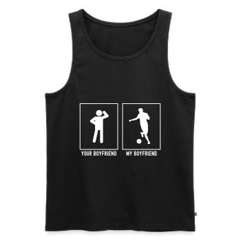 Your Friend - My Friend - Football Pass - Men's Premium Organic Tank Top - black - Front - AI Model Male 178 light (178cm)