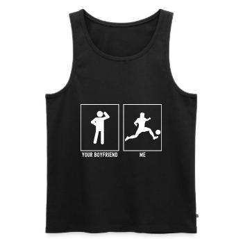 Your Friend - Me - Professional Soccer Kick - Men's Premium Organic Tank Top - black - Front - AI Model Male 178 light (178cm)