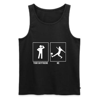 Your Friend - Me - Soccer Player Kick - Men's Premium Organic Tank Top - black - Front - AI Model Male 178 light (178cm)