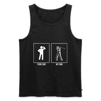 Your Father - My Father - Golfer Illustration - Men's Premium Organic Tank Top - black - Front - AI Model Male 178 light (178cm)