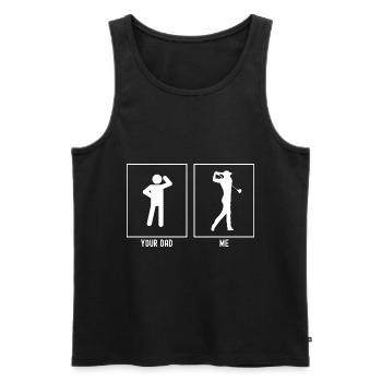 Your Father - Me - Golfer - Men's Premium Organic Tank Top - black - Front - Michal (187cm)