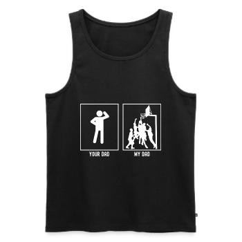 Your Father - My Father - Basketball Team - Men's Premium Organic Tank Top - black - Front - AI Model Male 178 light (178cm)
