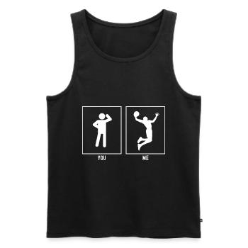 You - Me - Basketball Slam Dunk - Men's Premium Organic Tank Top - black - Front - Michal (187cm)