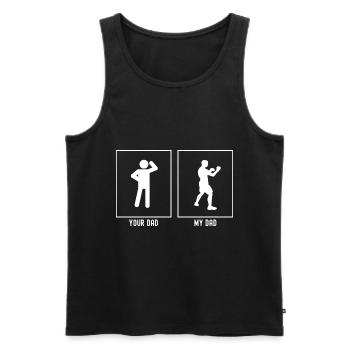 Your Father - My Father - Boxing - Men's Premium Organic Tank Top - black - Front - AI Model Male 178 light (178cm)