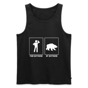 Your Friend - My Friend - Bear Hunting - Men's Premium Organic Tank Top - black - Front - Michal (187cm)