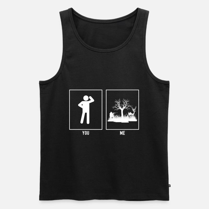 Sie - Ich - Bockjagd - Männer Premium Bio Tank Top - Schwarz