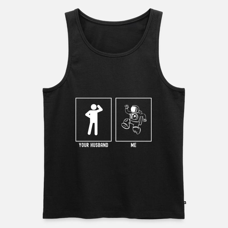 Ihr Ehemann - Ich - Astronomie Cartoon - Männer Premium Bio Tank Top - Schwarz