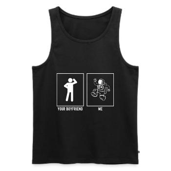 Votre ami - Moi - Astronaute astronomique - Débardeur bio Premium Homme - noir - Devant - Michal (187cm)