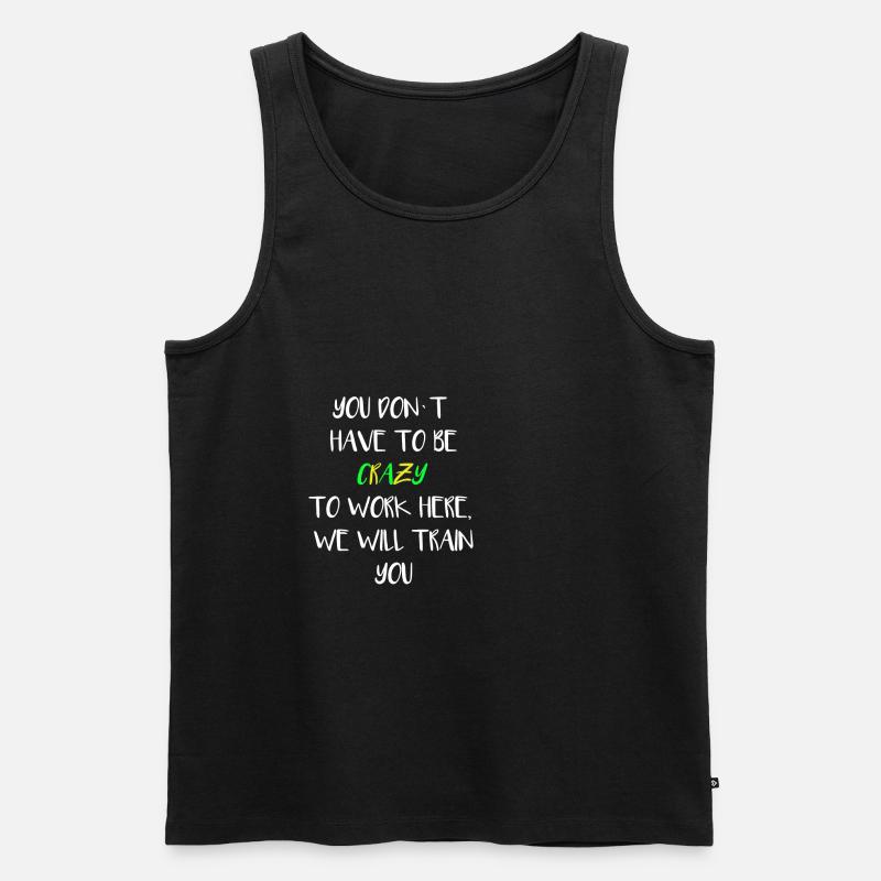crazy - Männer Premium Bio Tank Top - Schwarz