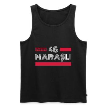 Maras 46 Türkei Turkiye Geschenk Urlaub TR Türk - Männer Premium Bio Tank Top - Schwarz - Vorne - AI Model Male 178 light (178cm)