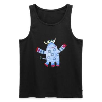 Cute Monsters - Men's Premium Organic Tank Top - black - Front - Michal (187cm)