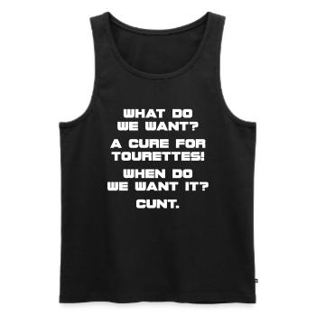 Tourette Tourette-Syndrom Geschenk - Männer Premium Bio Tank Top - Schwarz - Vorne - AI Model Male 178 light (178cm)
