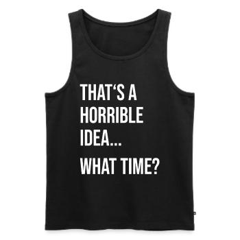 Funny Saying Gift Funny Funny Sayings - Men's Premium Organic Tank Top - black - Front - Michal (187cm)