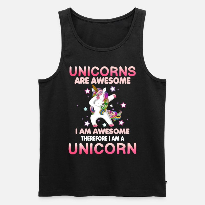 Einhörner sind Fantastisch - Männer Premium Bio Tank Top - Schwarz