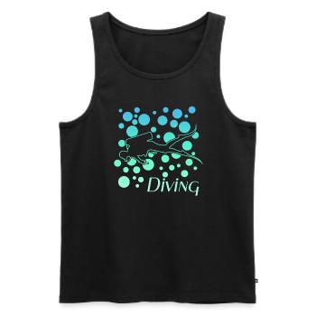 diving tauchen - Männer Premium Bio Tank Top - Schwarz - Vorne - Michal (187cm)