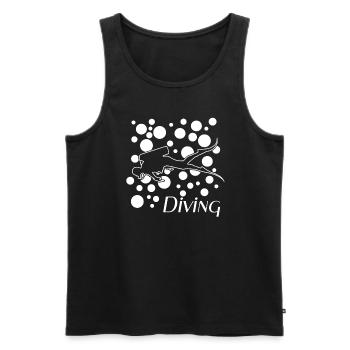 Diving - Männer Premium Bio Tank Top - Schwarz - Vorne - Michal (187cm)