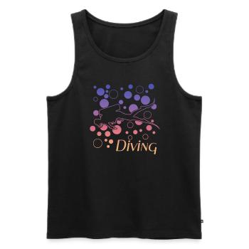 diving tauchen - Männer Premium Bio Tank Top - Schwarz - Vorne - Michal (187cm)