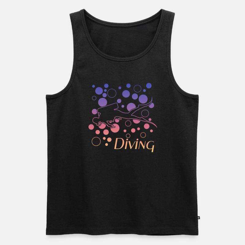 diving tauchen - Männer Premium Bio Tank Top - Schwarz
