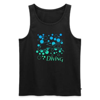 Diving - Männer Premium Bio Tank Top - Schwarz - Vorne - Michal (187cm)