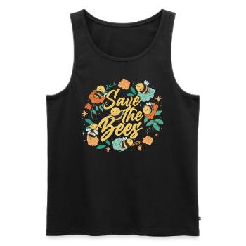 Save the Bees Beekeeper sweet bee and bees - Men's Premium Organic Tank Top - black - Front - Michal (187cm)