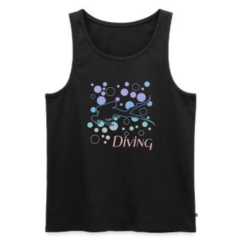 Diving - Männer Premium Bio Tank Top - Schwarz - Vorne - Michal (187cm)