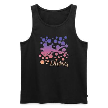 Scuba Diver - Männer Premium Bio Tank Top - Schwarz - Vorne - Michal (187cm)