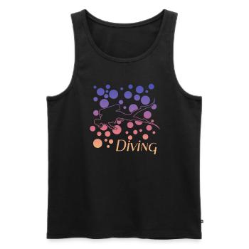 Scuba Diver tauchen diving - Männer Premium Bio Tank Top - Schwarz - Vorne - Michal (187cm)