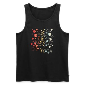 Yoga Om Namaste - Männer Premium Bio Tank Top - Schwarz - Vorne - Michal (187cm)