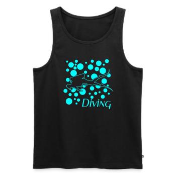 Diving tauchen - Männer Premium Bio Tank Top - Schwarz - Vorne - Michal (187cm)