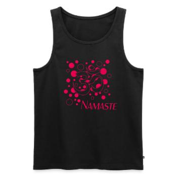 Namaste - Männer Premium Bio Tank Top - Schwarz - Vorne - Michal (187cm)
