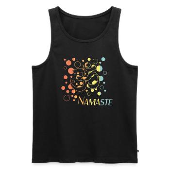 Namaste - Männer Premium Bio Tank Top - Schwarz - Vorne - Michal (187cm)