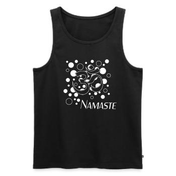 Namaste - Männer Premium Bio Tank Top - Schwarz - Vorne - Michal (187cm)