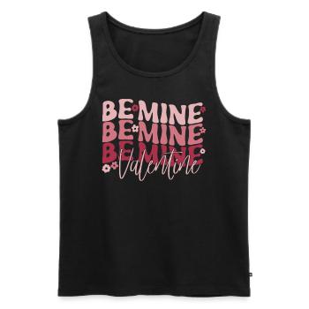 Valentine's Day Heart Love Gift Idea T-shirt - Men's Premium Organic Tank Top - black - Front - AI Model Male 178 light (178cm)