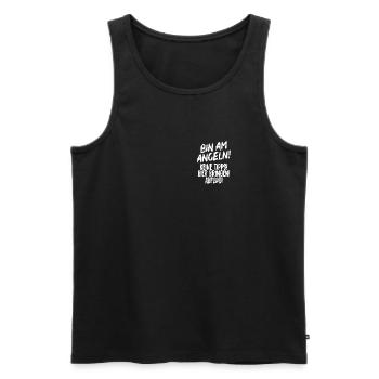 Angeln Bier Geschenkidee Fischer - Männer Premium Bio Tank Top - Schwarz - Vorne - Michal (187cm)