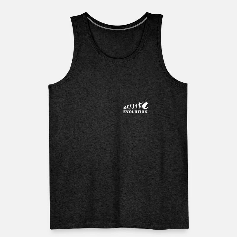 Evolutiondesign Angeln Fischen Geschenk Männer Premium Bio Tank Top