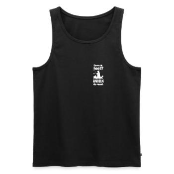 Stress du hast, Angeln du musst - Männer Premium Bio Tank Top - Schwarz - Vorne - Michal (187cm)