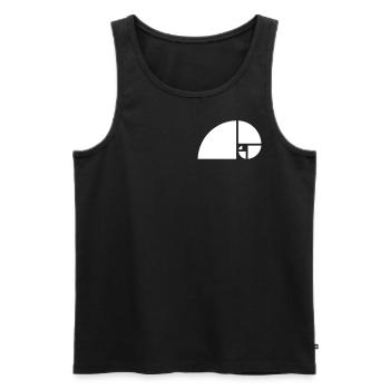 Golden Spiral, Ratio, Phi, Fibonacci, geometry - Men's Premium Organic Tank Top - black - Front - AI Model Male 178 light (178cm)
